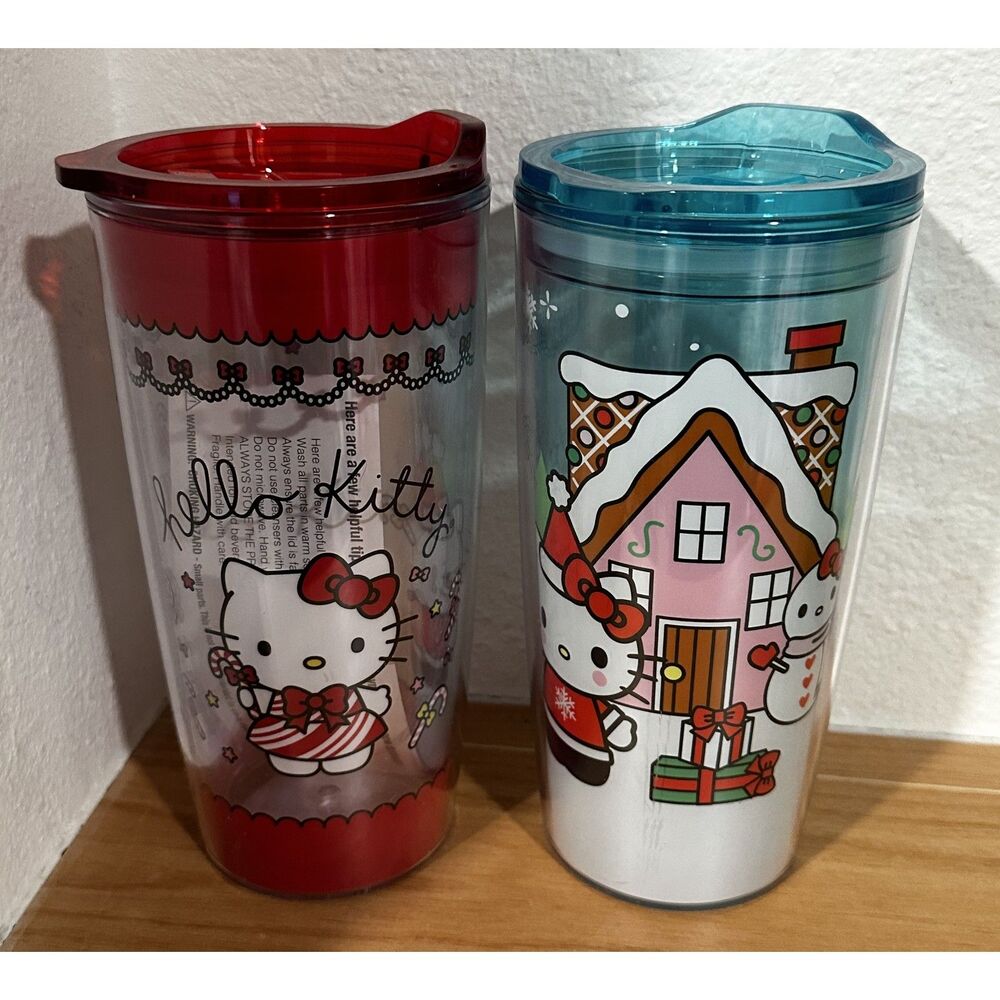 BUNDLE DEAL! Hello Kitty by Sanrio Christmas Travel Tumbler 20 Oz. ea NWT